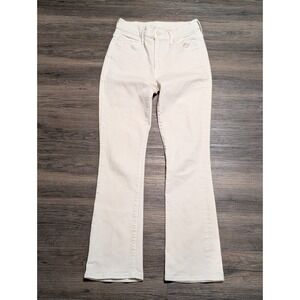 Mother The Insider Flood Jeans Play Date Off White High Rise Bootcut Size 26